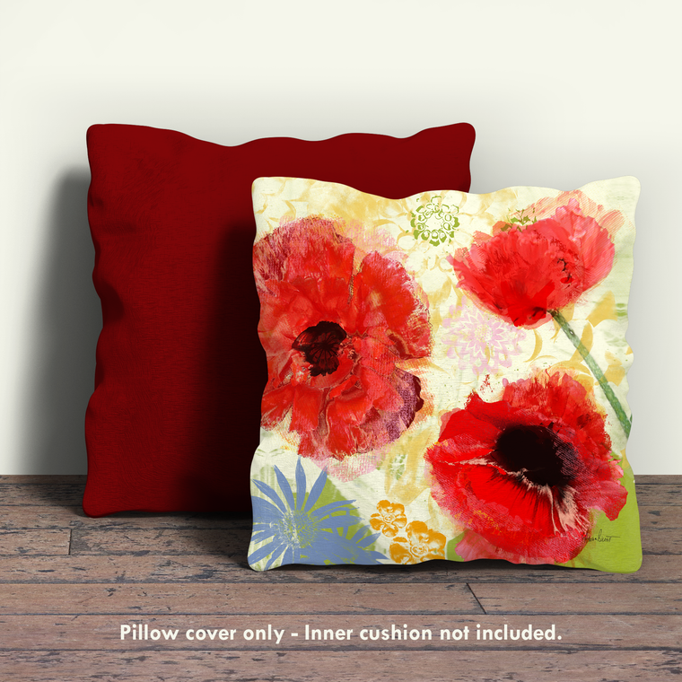Poppies I Pillow Cover