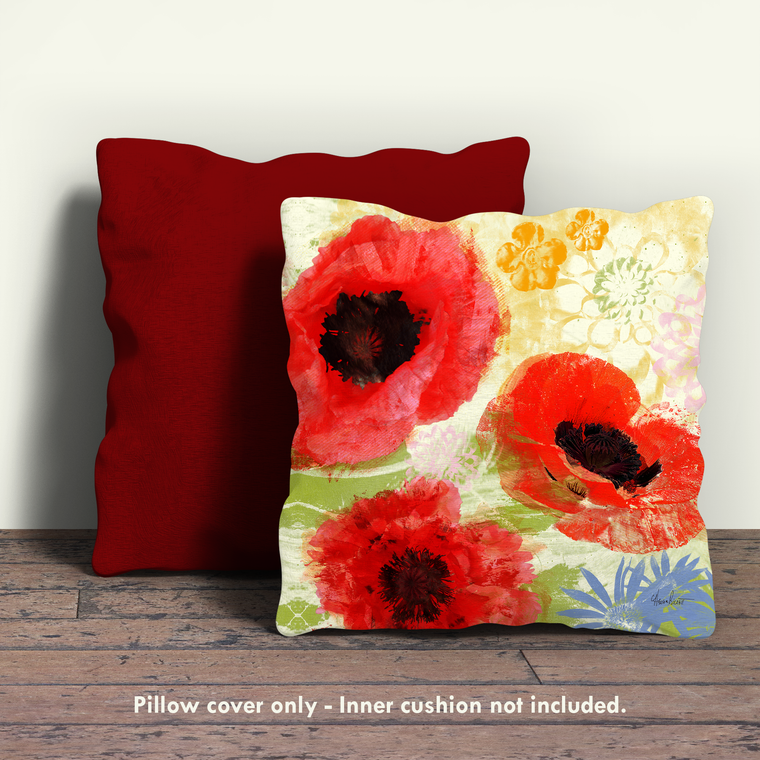 Poppies II Pillow Cover